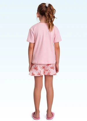 Fakini Kids - Conjunto Pijama Blusa/Shorts Rosa - FAKINI KIDS