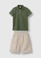 Carinhoso - Conjunto Polo com Bordado Verde Militar - variação: Verde Militar