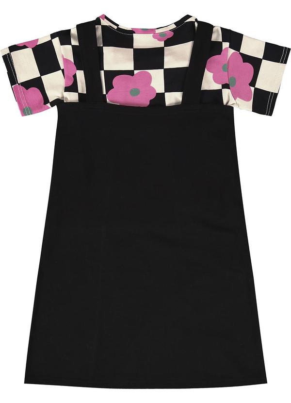 Malwee Kids - Conjunto Preto Box Vichy Floral 2