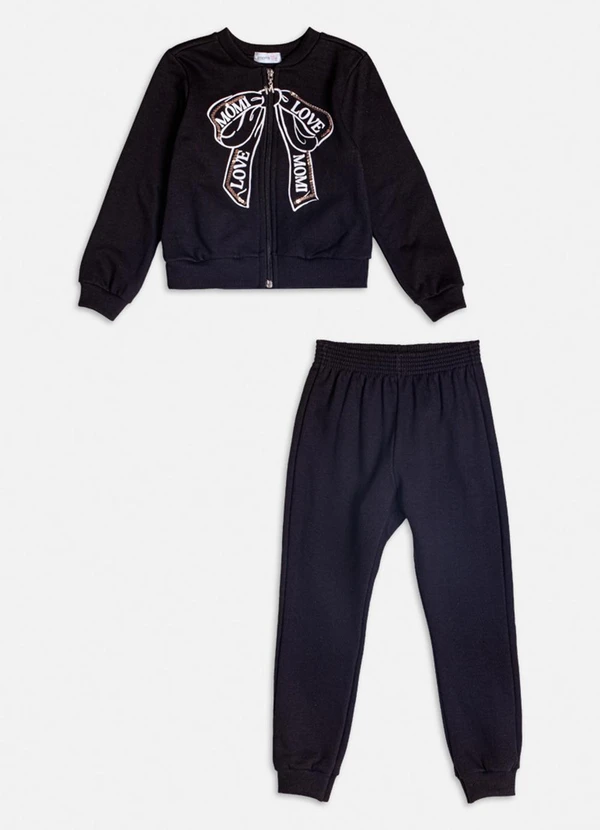 Momi - Conjunto Preto com Estampa de Laço Preto 3