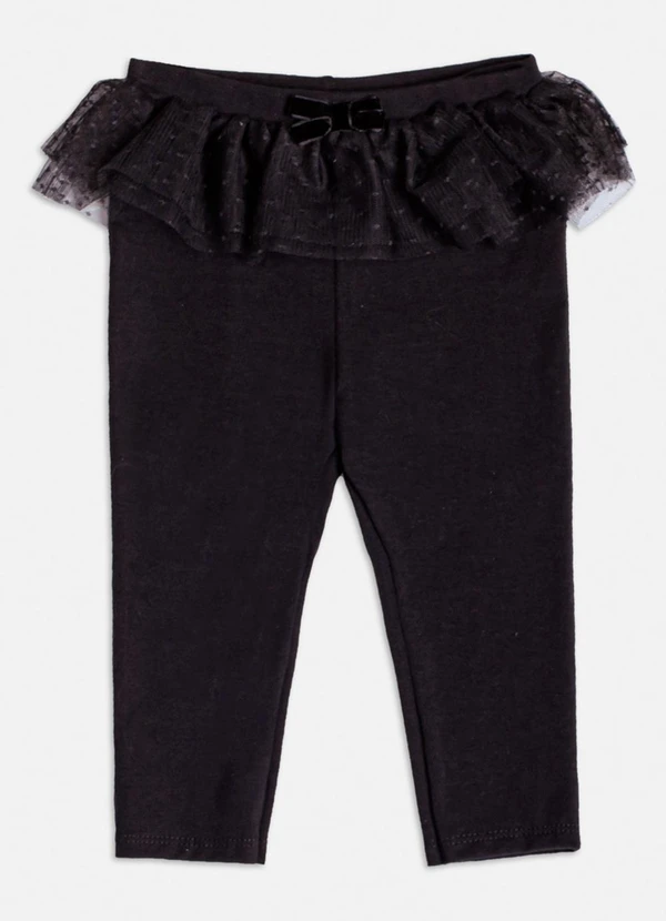 Momi - Conjunto Preto com Laços e Tule Branco 4