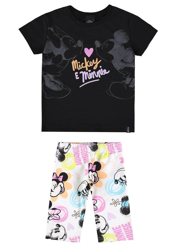 Malwee Kids - Conjunto Preto Mickey & Minnie® Menina