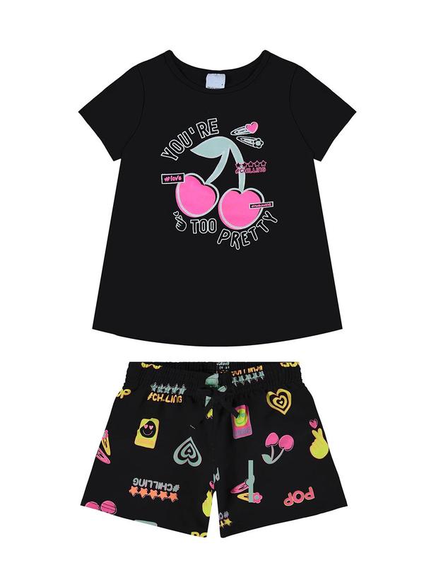 Malwee Kids - Conjunto Preto Too Pretty com Glitter 3