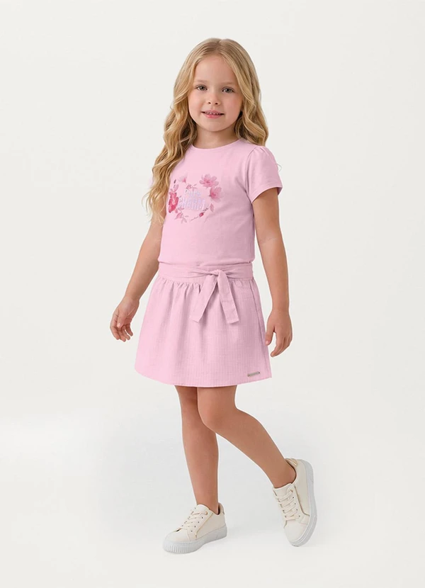 Carinhoso - Conjunto Pure Charm com Bordado Rosa
