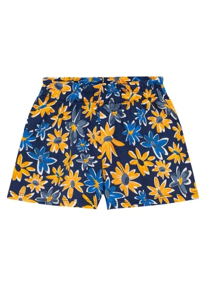 Duduka - Conjunto Regata Abelha e Short Flores Branco - DUDUKA