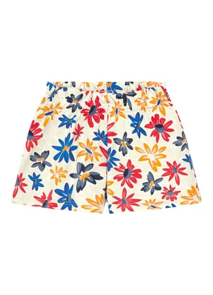 Duduka - Conjunto Regata Abelha e Short Flores Vermelho - DUDUKA
