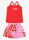 Rovi Kids - Conjunto Regata com Saia Cotton Vermelho - variação: Vermelho