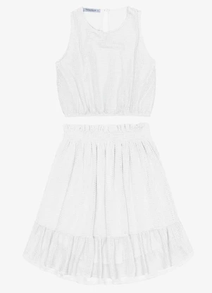 Trick Nick - Conjunto Regata com Saia Screen Shiny Branco - TRICK NICK