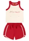 Rovi Kids - Conjunto Regata com Shorts Rosa - variação: Bege