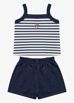 Rovi Kids - Conjunto Regata com Shorts Cotton Azul - ROVI KIDS
