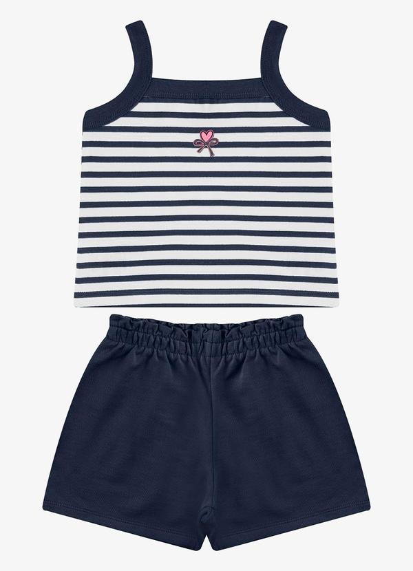 Rovi Kids - Conjunto Regata com Shorts Cotton Azul