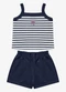 Rovi Kids - Conjunto Regata com Shorts Cotton Rosa - variação: Azul