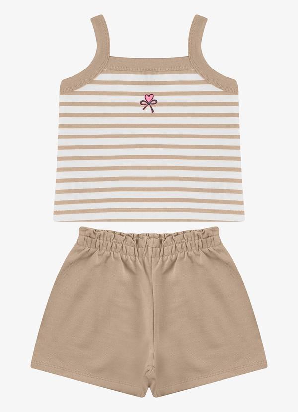 Rovi Kids - Conjunto Regata com Shorts Cotton Marrom