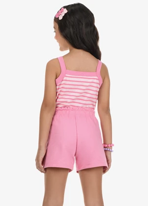 Rovi Kids - Conjunto Regata com Shorts Cotton Rosa - ROVI KIDS