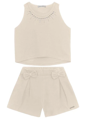 Trick Nick - Conjunto Regata com Shorts em Malhão Bege - TRICK NICK