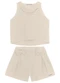Trick Nick - Conjunto Regata com Shorts em Malhão Bege - variação: Bege