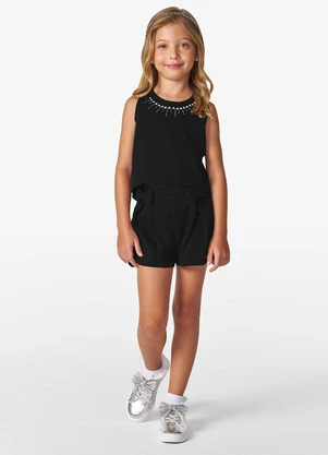 Trick Nick - Conjunto Regata com Shorts em Malhão Preto - TRICK NICK