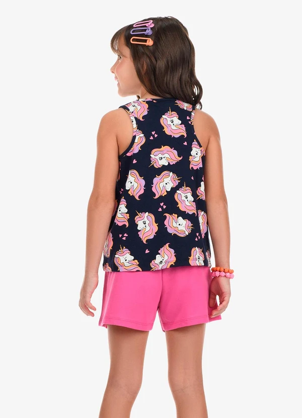 Rovi Kids - Conjunto Regata com Shorts Feminino Azul 2