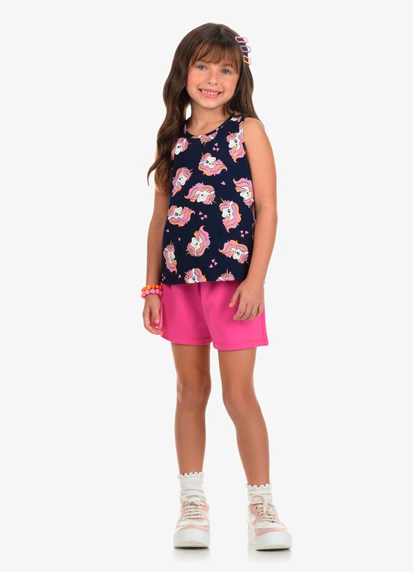 Rovi Kids - Conjunto Regata com Shorts Feminino Azul 3