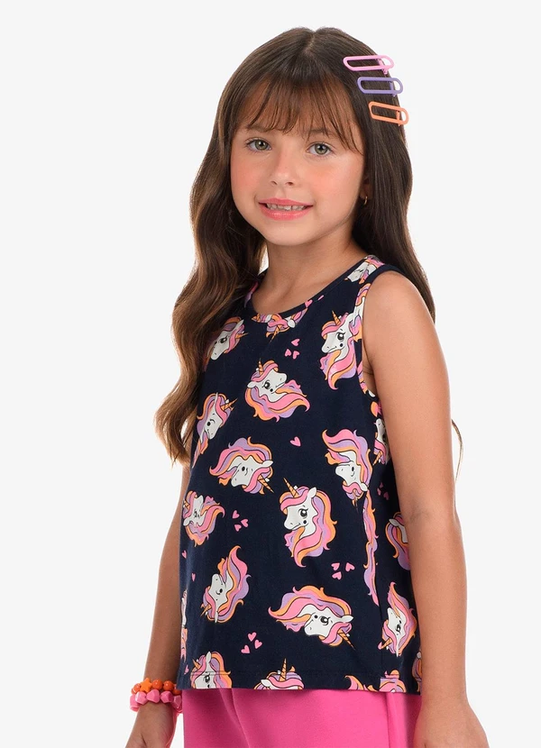 Rovi Kids - Conjunto Regata com Shorts Feminino Azul 4
