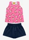 Rovi Kids - Conjunto Regata com Shorts Feminino Laranja - variação: Rosa