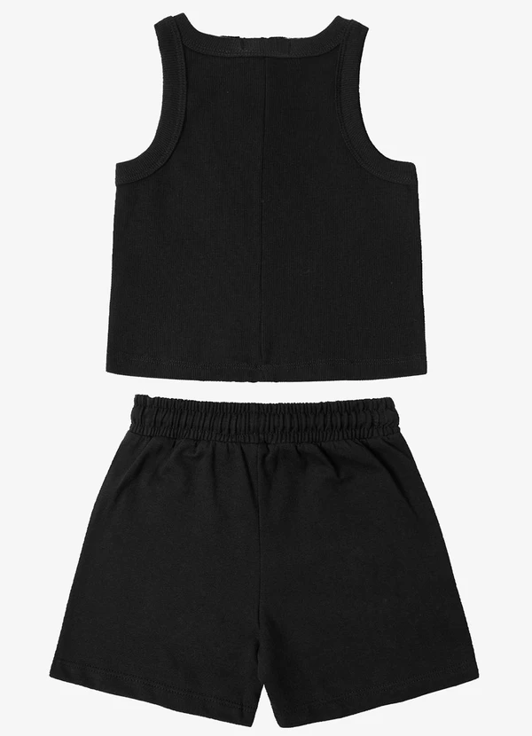 Trick Nick - Conjunto Regata com Shorts Infantil Preto 2