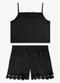 Rovi Kids - Conjunto Regata com Shorts Infantil Rosa - variação: Preto