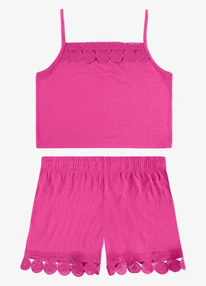 Rovi Kids - Conjunto Regata com Shorts Infantil Rosa - ROVI KIDS