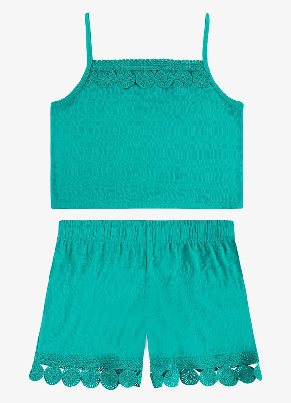 Rovi Kids - Conjunto Regata com Shorts Infantil Verde