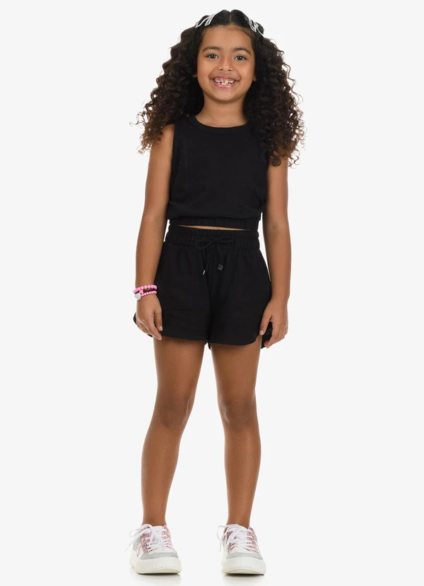 Rovi Kids - Conjunto Regata com Shorts Malhão Fruit Preto 3