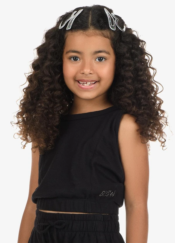 Rovi Kids - Conjunto Regata com Shorts Malhão Fruit Preto 4