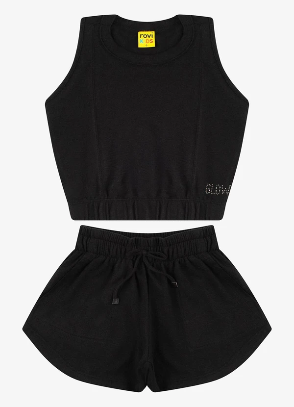 Rovi Kids - Conjunto Regata com Shorts Malhão Fruit Preto 6