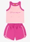 Rovi Kids - Conjunto Regata com Shorts Rosa - variação: Rosa