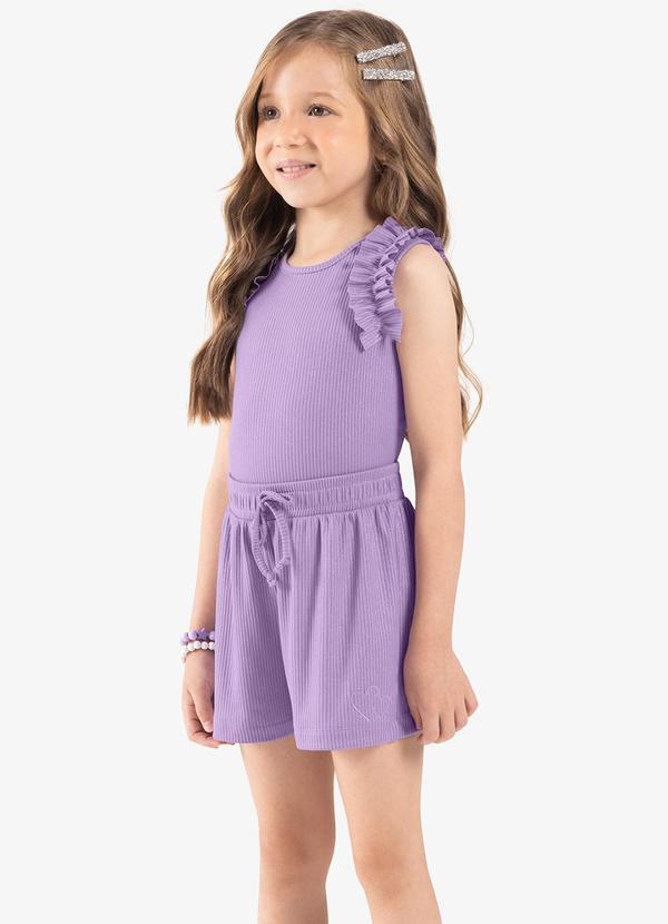 Rovi Kids - Conjunto Regata com Shorts Roxo