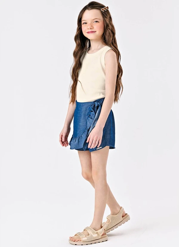 Conjunto Regata com Shorts Saia Azul - Trick Nick