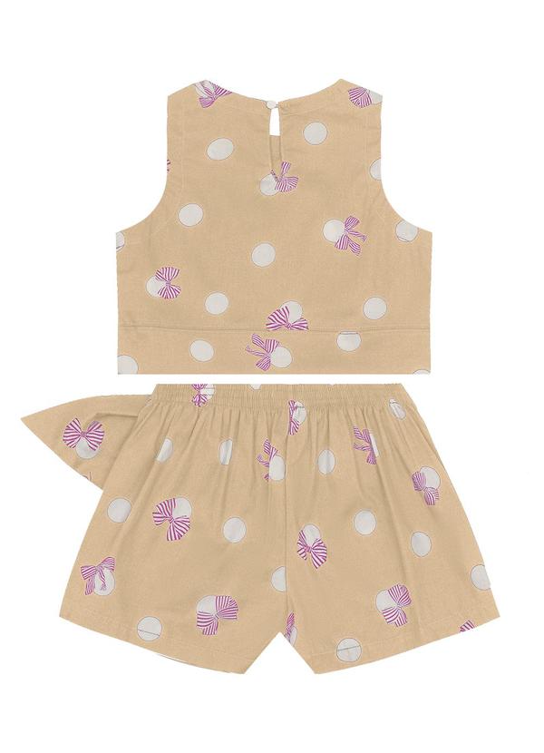 Trick Nick - Conjunto Regata com Shorts Saia Bege 2