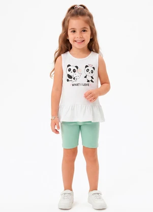 Sweet Lemon - Conjunto Regata com Silk e Ciclista Branco - SWEET LEMON