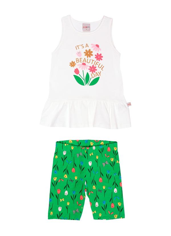 Tink Bink - Conjunto Regata com Silk e Ciclista Off White