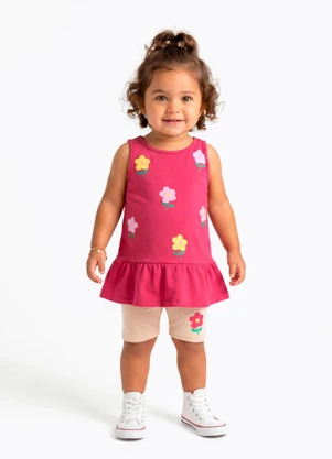 Sweet Lemon - Conjunto Regata com Silk e Ciclista Rosa - SWEET LEMON