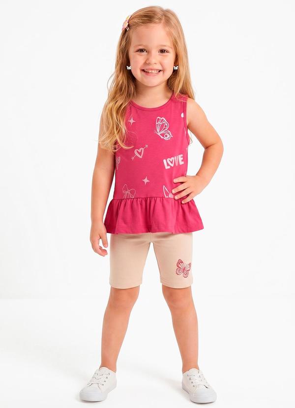 Sweet Lemon - Conjunto Regata com Silk e Ciclista Rosa