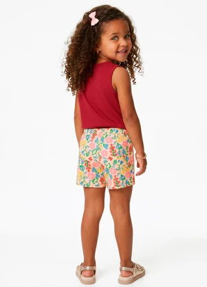 Sweet Lemon - Conjunto Regata com Silk e Shorts Vermelho - SWEET LEMON