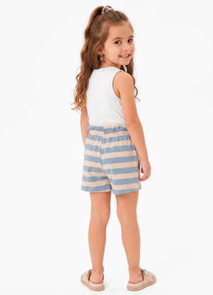 Sweet Lemon - Conjunto Regata com Silk Shorts Bege - SWEET LEMON