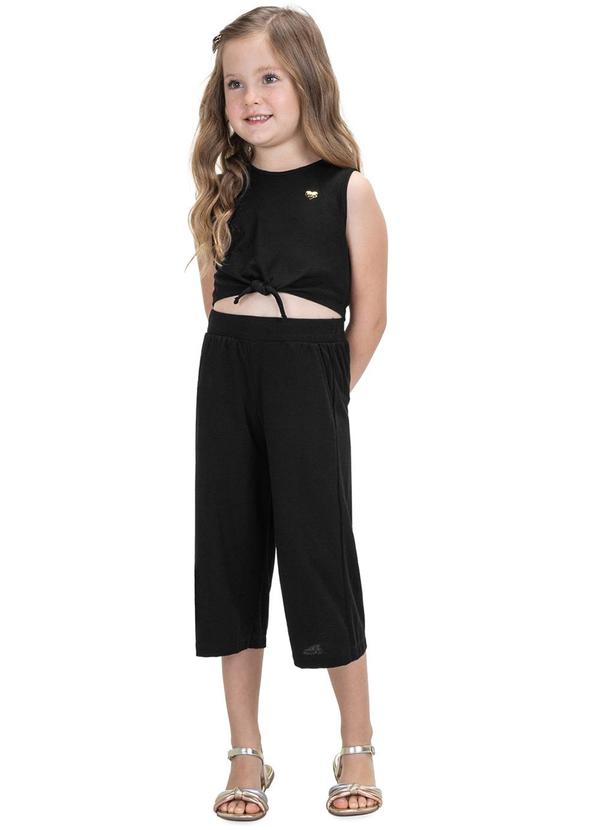 Trick Nick - Conjunto Regata Cropped com Pantacourt Preto