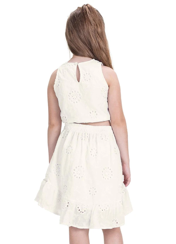 Trick Nick - Conjunto Regata Cropped com Saia Bege 2