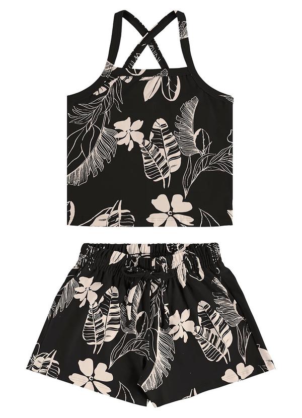 Bee Loop - Conjunto Regata Cropped e Short Preto