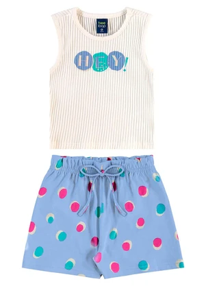 Bee Loop - Conjunto Regata Cropped e Short Bege - BEE LOOP