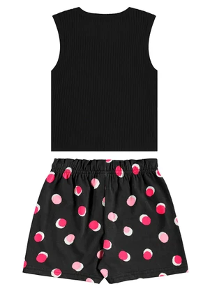 Bee Loop - Conjunto Regata Cropped e Short Preto - BEE LOOP