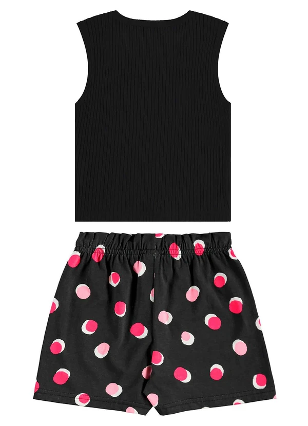 Bee Loop - Conjunto Regata Cropped e Short Preto 2