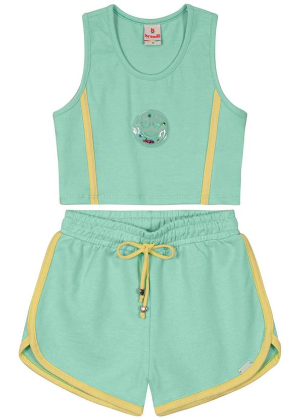 Brandili - Conjunto Regata Cropped Menina Verde