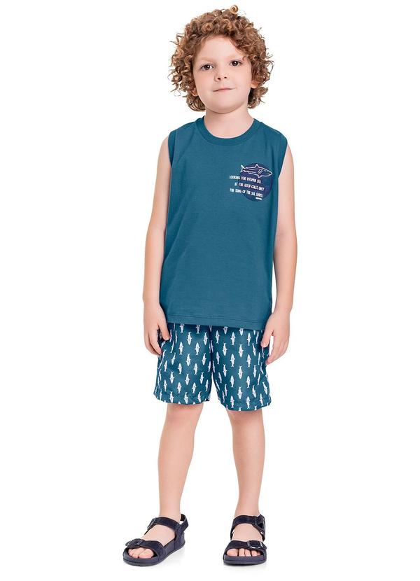 Quimby - Conjunto Regata e Bermuda Azul